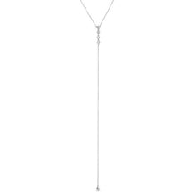 14KT White Gold Diamond Hazel Lariat Necklace