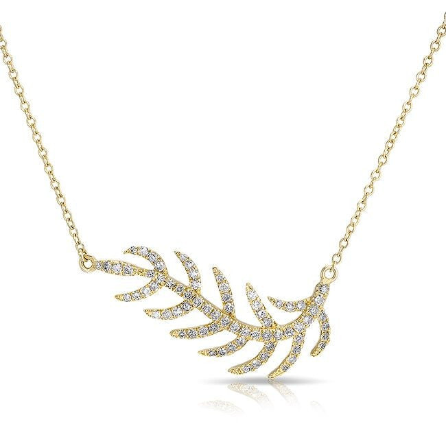 14KT Yellow Gold Diamond Vine Necklace