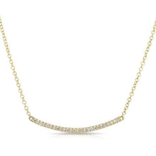 14KT Yellow Gold Diamond Mini Crescent Necklace