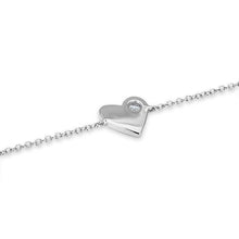 14KT White Gold Diamond In My Heart Bracelet