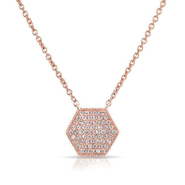 14KT Rose Gold Diamond Honey Necklace