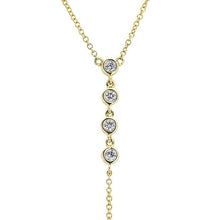 14KT Yellow Gold Diamond Hazel Lariat Necklace