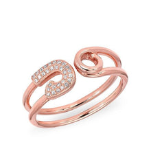 14KT Rose Gold Safety Pin Wrap Diamond Ring
