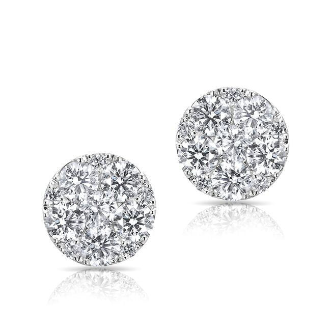 14KT White Gold Luxe Diamond Stud Earrings