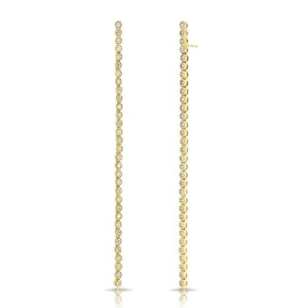 14KT Yellow Gold Diamond Leash Collection Dangle Earrings