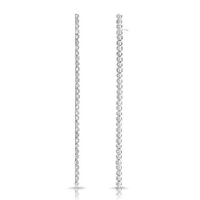 14KT White Gold Diamond Leash Collection Dangle Earrings