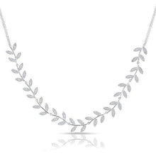 14KT White Gold Diamond Ivy Necklace