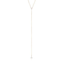 14KT Rose Gold Diamond Mini V Lariat Necklace