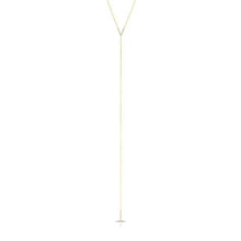 14KT Yellow Gold Diamond Mini V Lariat Necklace