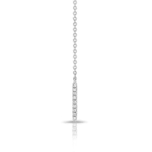 14KT White Gold Diamond Mini V Lariat Necklace