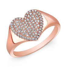 14KT Rose Gold Diamond Rachel Heart Ring
