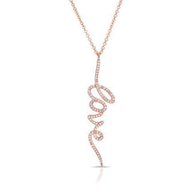 14KT Rose Gold Diamond Love Pendant Necklace