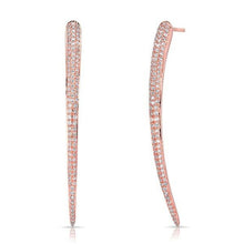 14KT Rose Gold Diamond Talon Earrings