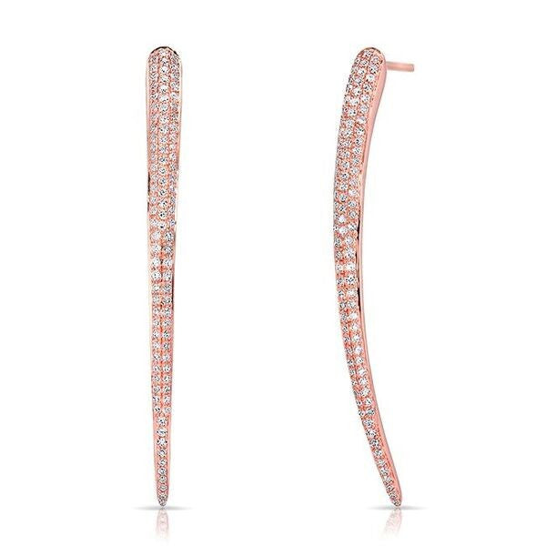 14KT Rose Gold Diamond Talon Earrings