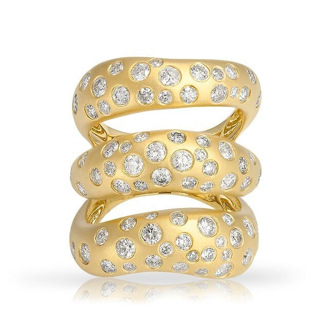 18KT Yellow Gold Diamond Miel Ring