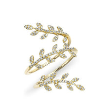 14KT Yellow Gold Diamond Vine Wrap Ring