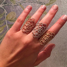 14KT Rose Gold Diamond Camellia Flower Ring