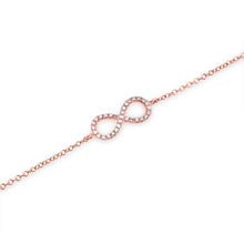 14KT Rose Gold Diamond Small Infinity Bracelet