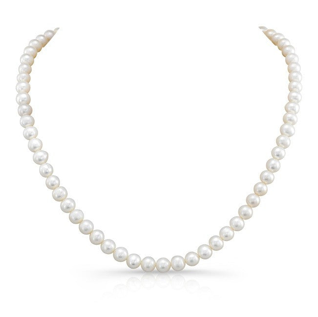 White Small Round Pearl Choker Necklace