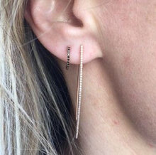 14KT Rose Gold Diamond Wishbone Earrings