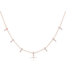 14KT Rose Gold Diamond Base Bar Necklace