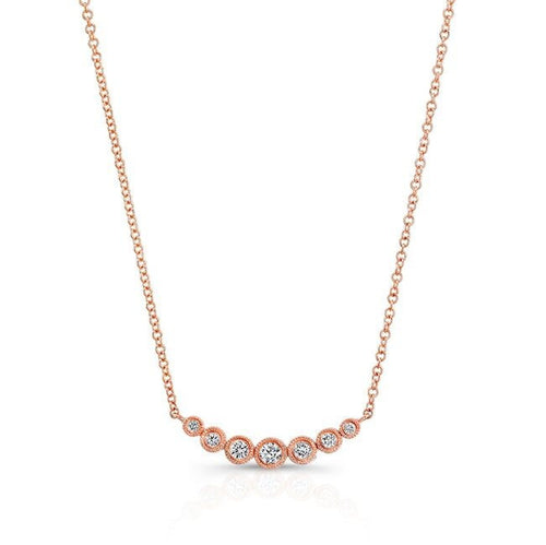 14KT Rose Gold Bezel Set Diamond Luxe Hazel Necklace