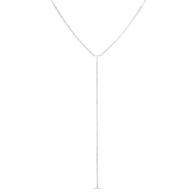 14KT White Gold Diamond Leash Necklace
