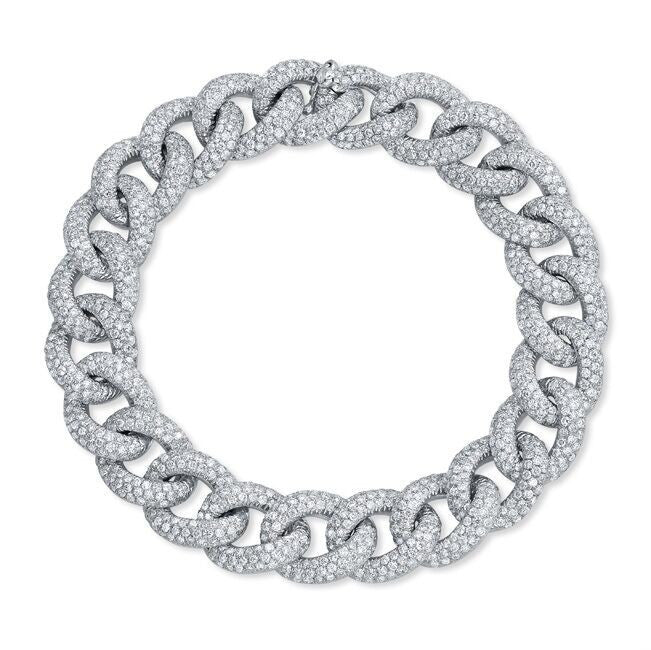 14KT White Gold Diamond Luxe Chain Link Bracelet