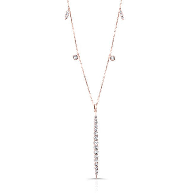 14KT Rose Gold Diamond Luxe Beam Necklace