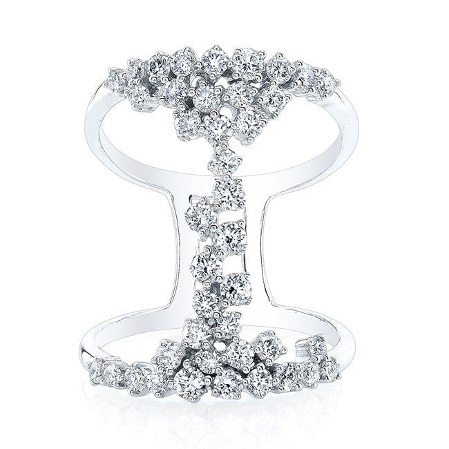 14KT White Gold Diamond Lace Ring