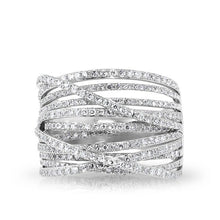14KT White Gold Diamond Wire Ring