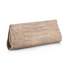 Crocodile AS Clutch - Nude