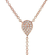 14KT Rose Gold Diamond Pear Flirt Lariat Necklace